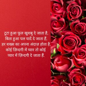 rose day shayari in english